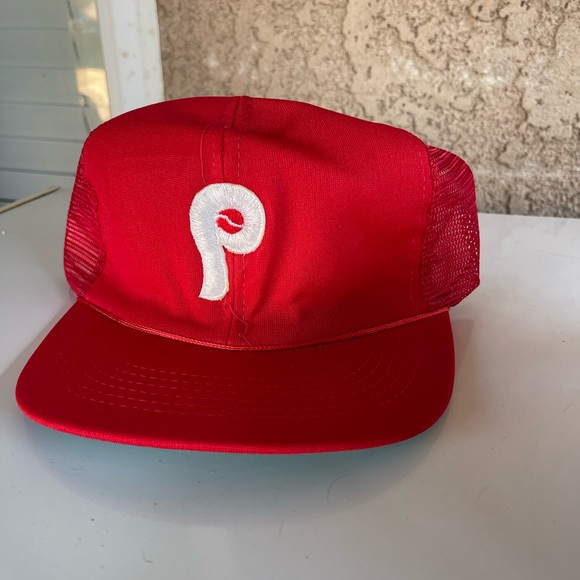 Classic Red Baseball Cap with White Logo - Picture 1 of 3